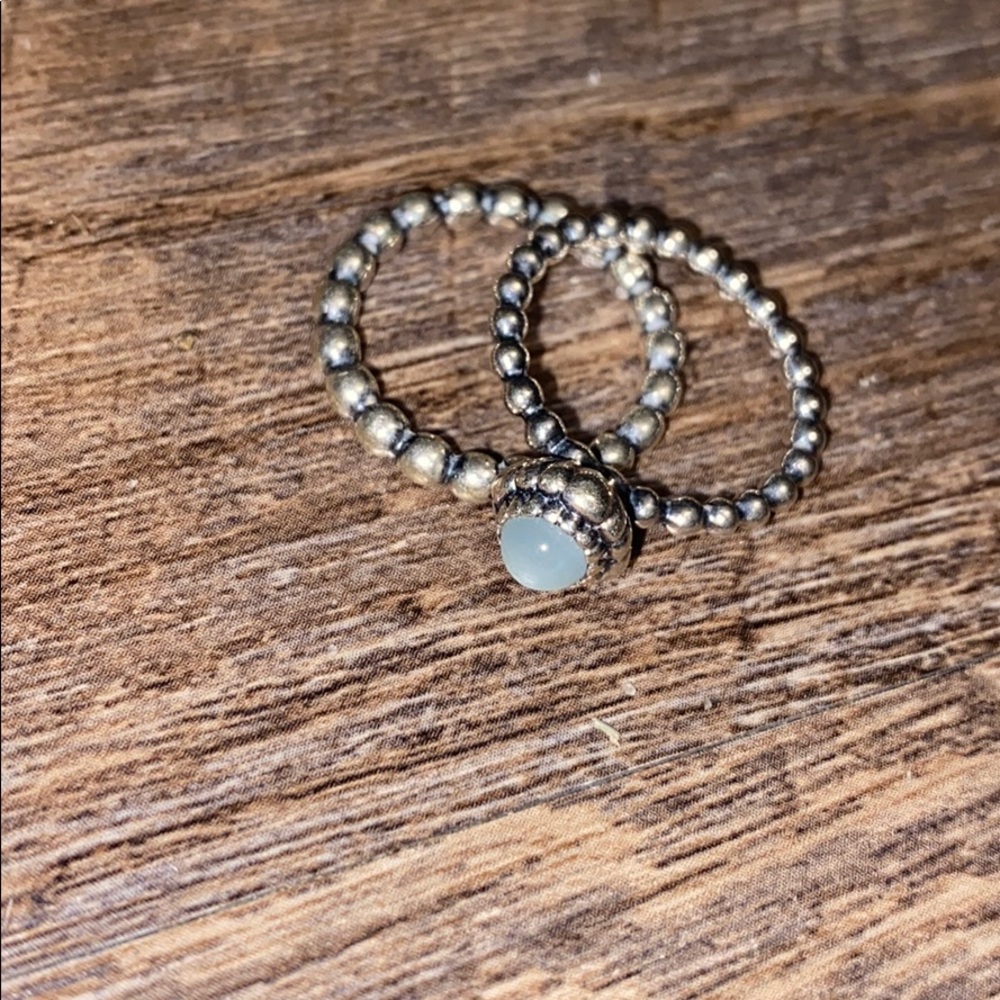 Stacked Pandora rings